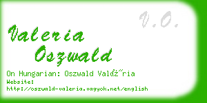 valeria oszwald business card